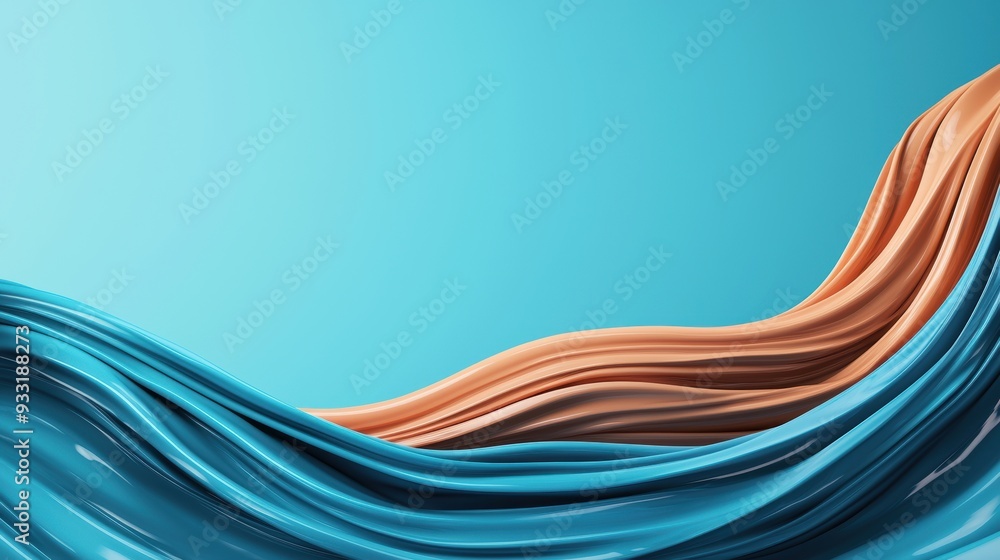 Poster supply chain fluidity: conceptual image of efficient flowing river representing logistics efficiency