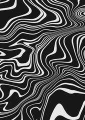Liquid dynamic grainy texture, Black and white poster design with liquid and curve lines, Futuristic cover set. A4 size. Ideal for banner, flyer, invitation, business card.