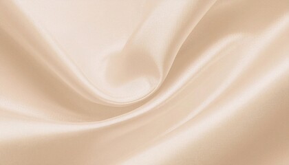 Obraz premium Soft pastel beige cream color, shiny satin silk swirl wave background banner 