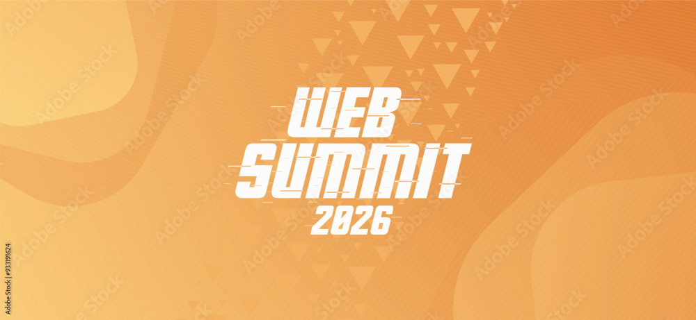 Poster logo graphic design of annual event summit and title made for technology and web - annual convention