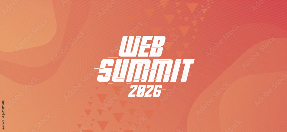 Poster logo graphic design of annual event summit and title made for technology and web - annual convention
