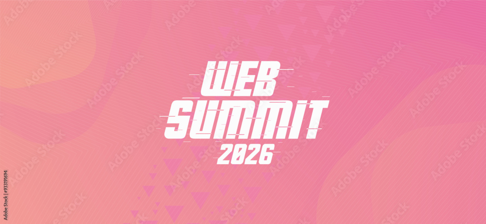 Poster logo graphic design of annual event summit and title made for technology and web - annual convention
