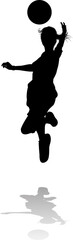 Female Soccer Football Player Woman Silhouette