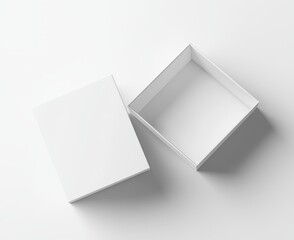 Fototapeta premium This is a mockup, isolated, side view of a bare cassette tape box. The case is a vintage cassette tape case with a retro cassette tape box mock up. The box is made out of plastic analog magnetic