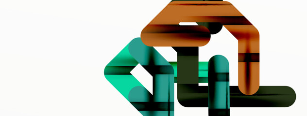 Abstract background - colorful lines composition. Technology or business digital template