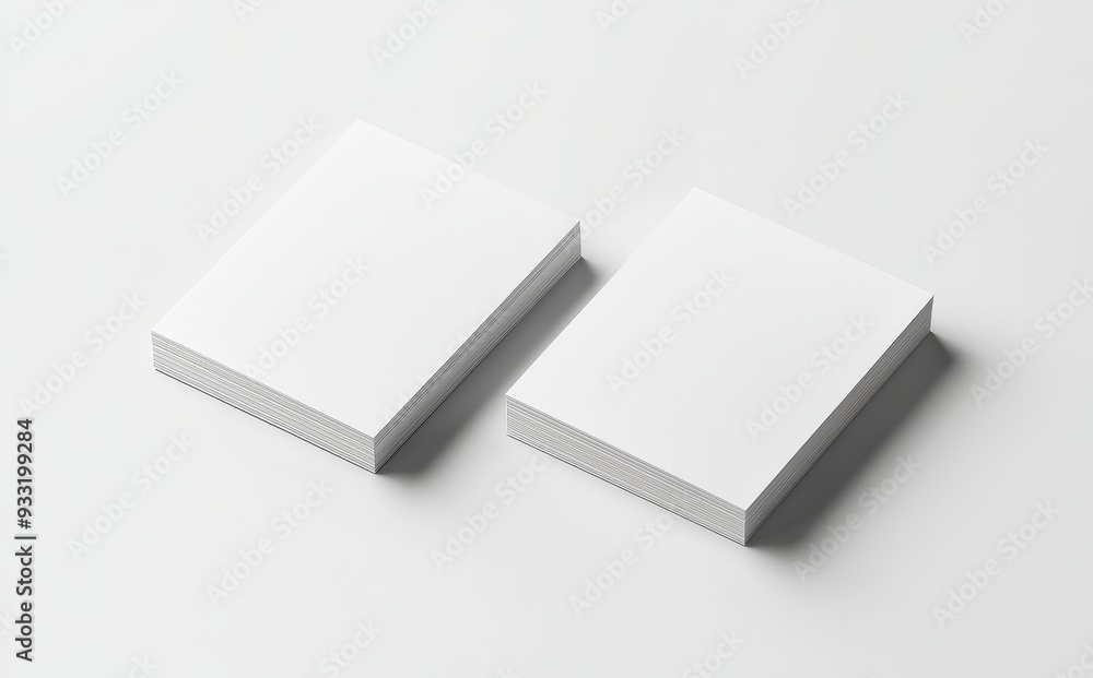 Poster an isolated 3d rendering of two blank white a5 flyers. two empty brochure mockups. a clean promotion