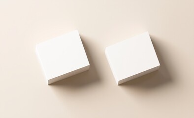 Mockup set of plain trifold brochures. Square book cover template with copy space for white z-folded horizontal booklets.