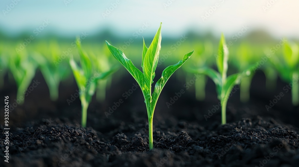Poster futuristic agricultural economic modeling digital platform with copy space for text in 8k high detai