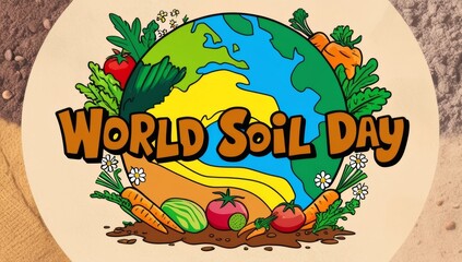 A vibrant and colorful illustration celebrating World soil day