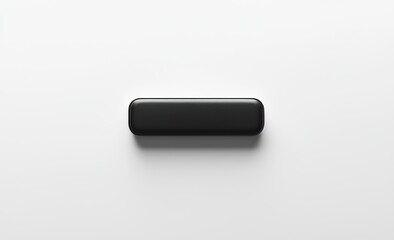 Mockup of a black and white rectangle embroidered patch, top view