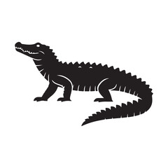 crocodile isolated on white vector
