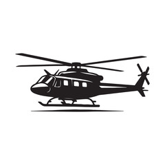 military helicopter isolated on white vector