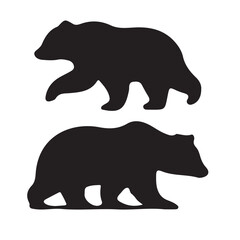Fototapeta premium silhouette of a polar bear