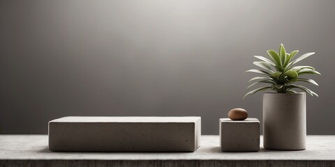 Minimal product display with a concrete podium and industrial vibes.