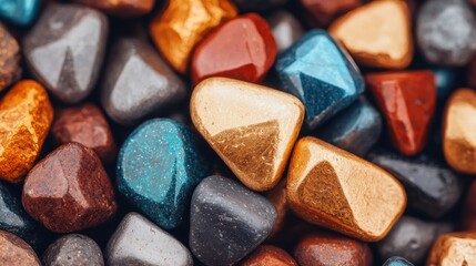 Majestic Viking Hoard Unearthed: Ancient Gemstones and Gold in Hidden Burial Site | Copy Space for Text, 8K Resolution