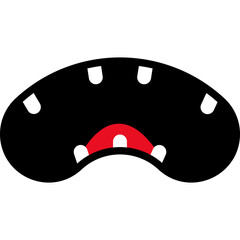 Cartoon Mouth, Cartoon Character Talking Mouth. Vector Flat Icon