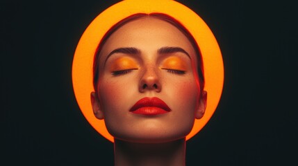 Glowing Sun Spirit with Topaz and Citrine Halo Copy Space, Vibrant 8K Detailed Image for Design Projects