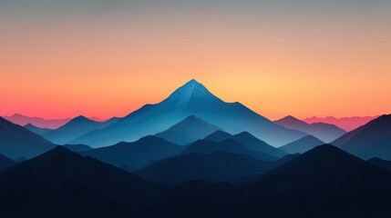 Majestic Mountain Range at Dawn - Peaks Glittering Like Diamonds | Stunning 8K High Detail Landscape with Copy Space