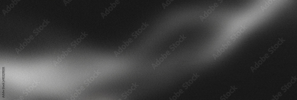 Poster black and white gradient background with subtle light and noise grain effect