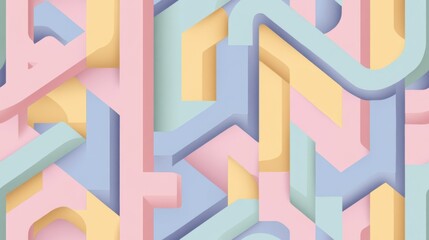 Fototapeta premium A vibrant abstract pattern featuring pastel colors and geometric shapes, perfect for modern designs and creative projects.