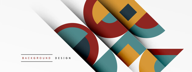 Modern geometrical abstract background - circles. Business or technology presentation design