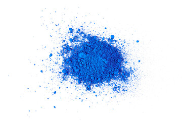 blue pile of powder isolated on white or transparent png