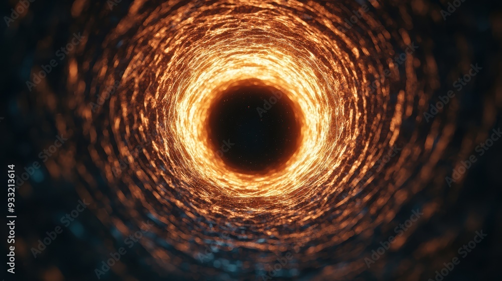 Aufkleber glowing gemstone wormhole to new dimensions - abstract sci-fi concept with copy space for text in 8k