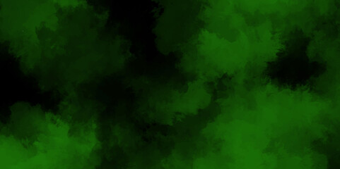 abstract cloud and vapor texture background. Black and Green smoke aquarelle smudge illustration smooth grungy smokey light green colors ink glow. green color powder explosion
