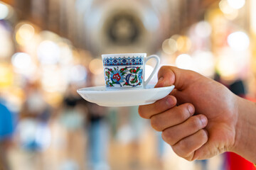 Turkish Coffee (Türk Kahvesi) in the Grand Bazaar (Kapalicarsi) Photo, Eminonu Fatih, Istanbul Turkiye (Turkey)