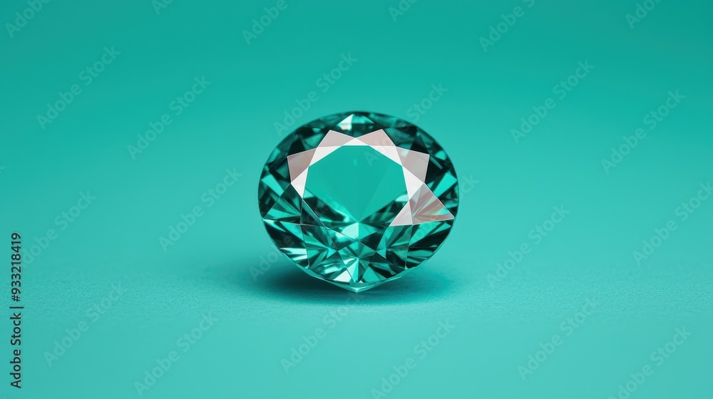 Poster cycle of life and rebirth: high detail gemstone symbolizing transformation with copy space for text 
