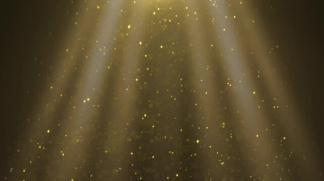 Gold particles and spotlight light