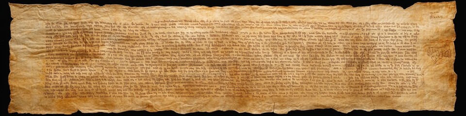 Ancient Hebrew Scroll: AI-Generated Illustration of Prophetic Parchment with Sacred Text. Vintage Manuscript Design for Cultural, Religious, and Historical Concepts. Elegant Template for Graphic Proje