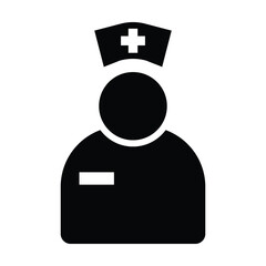 Nurse icon vector on white background