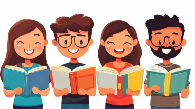 Flat design depicting language learning flashcards for daily vocabulary and grammar practice  Concept of education skill development