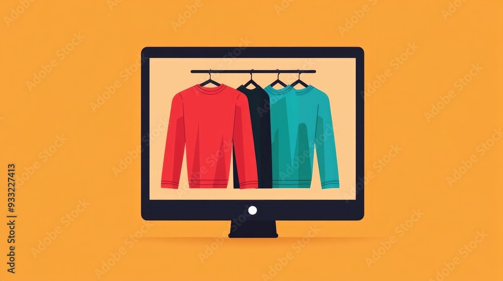 Poster sleek and modern flat design showcasing an e commerce product comparison feature the image depicts a