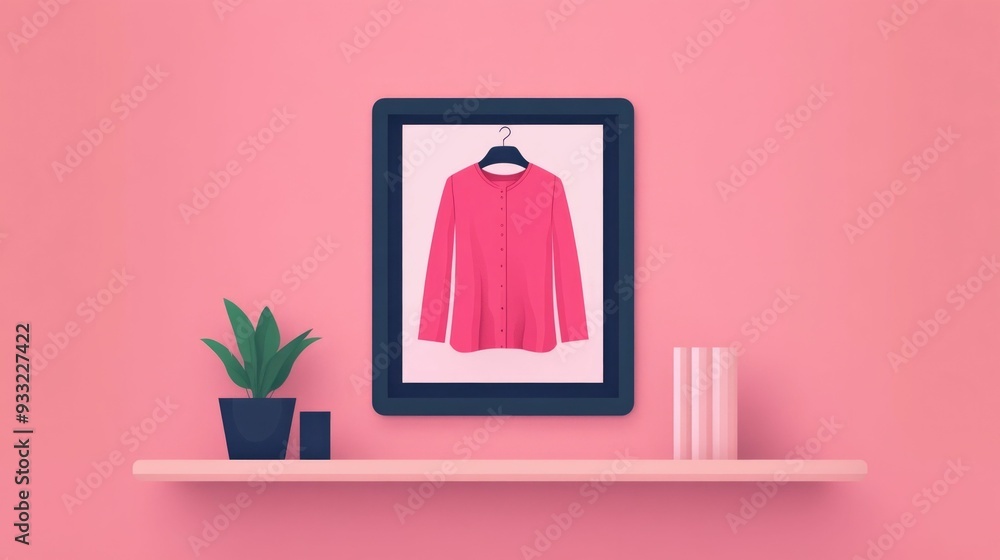 Poster streamlined e commerce shopping with virtual fitting room experience offering convenient try on and 