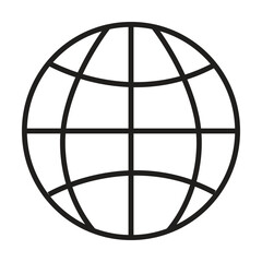 Globe icon vector on white background