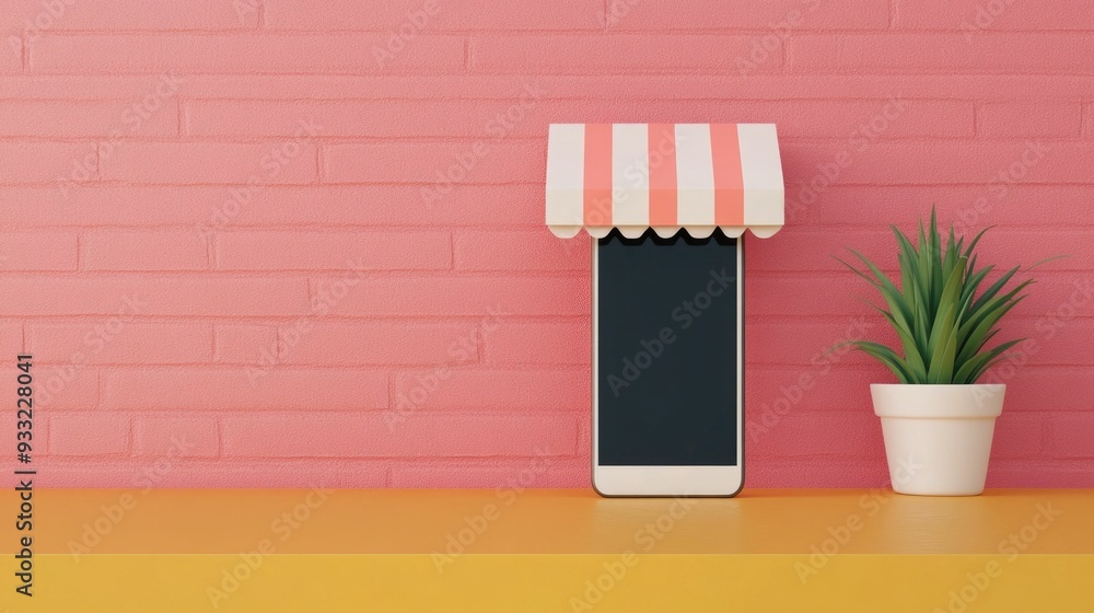 Poster augmented reality e commerce product preview displayed in modern flat design for digital shopping ex