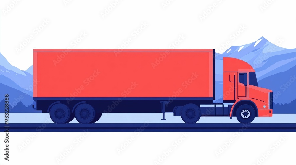 Poster efficient logistics with gps tracking for delivery truck fleet management optimize transportation im