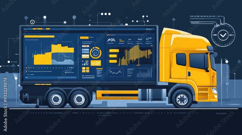 Aufkleber comprehensive logistics dashboard providing real time data insights for efficient fleet management a
