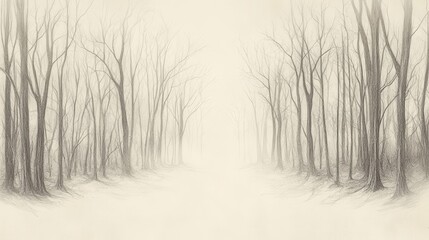 Obraz premium Biblical Illustration of Psalms 29: Dense Forest Laid Bare by the Power of the Lord’s Voice, Ideal for Faith-Based and Inspirational Media.