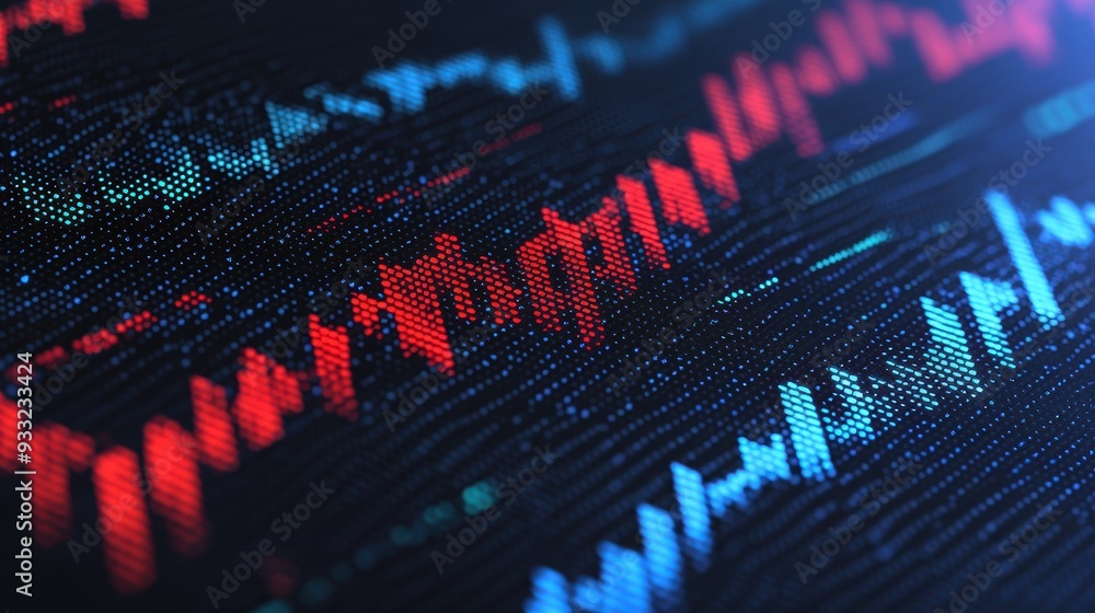 Aufkleber futuristic financial data dashboard with diamond graphics and copy space for text in high-tech 8k re