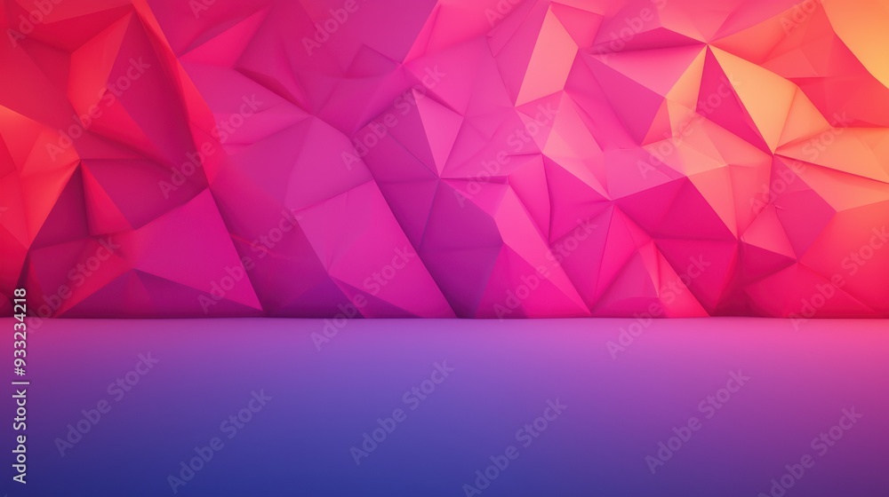 Poster futuristic virtual reality interior design with gemstone motifs and copy space for text in high deta