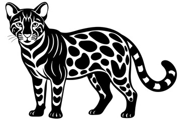 Ocelot vector art and illustration