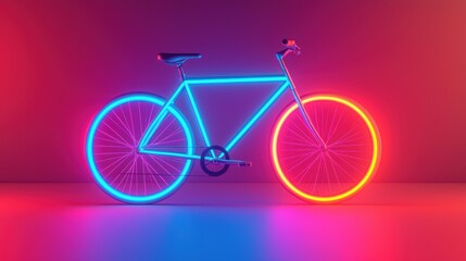 Fototapeta premium Futuristic Smart Gemstone Bicycle with Holographic Interface in Eco-Friendly Design, Copy Space for Text - 8K High Detail