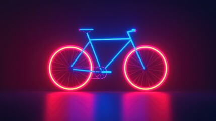 Fototapeta premium Futuristic Smart Gemstone Bicycle with Holographic Interface, Eco-Friendly Design and Copy Space for Text, 8K High Detail Illustration