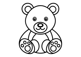 Beautiful teddy bear outline