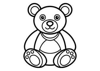 Beautiful teddy bear outline