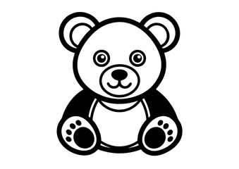 Fototapeta premium Beautiful teddy bear outline