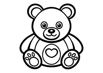 Beautiful teddy bear outline